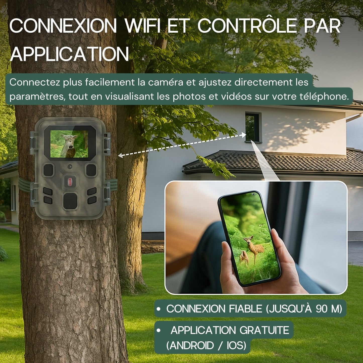 4K WiFi-Wildkamera – sofortige Überwachung