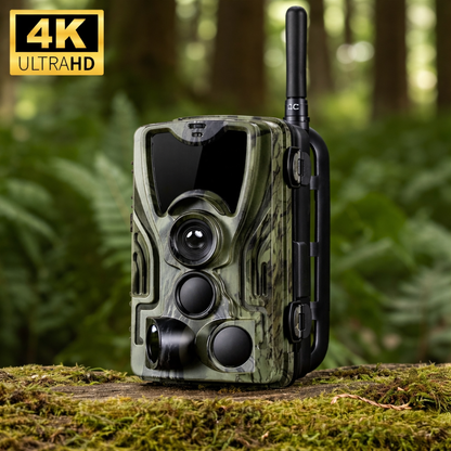 4K Wildkamera mit Bildschirm und 4G+ – ultrascharfe Bilder & Fernsteuerung